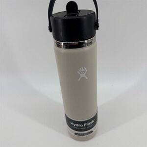 Hydro Flask 24‎ oz Wide Mouth Water Bottle with Flex Straw Cap Beige